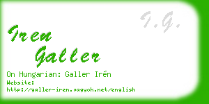 iren galler business card